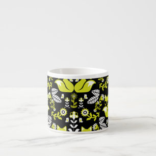 Fox Nordic Scandinavian Folk Art     Tablecloth Espresso Cup