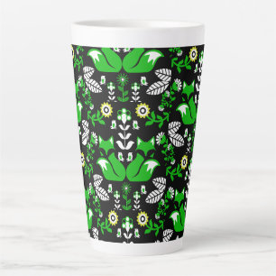 Fox Nordic Scandinavian Folk Art Tablecloth Latte Mug