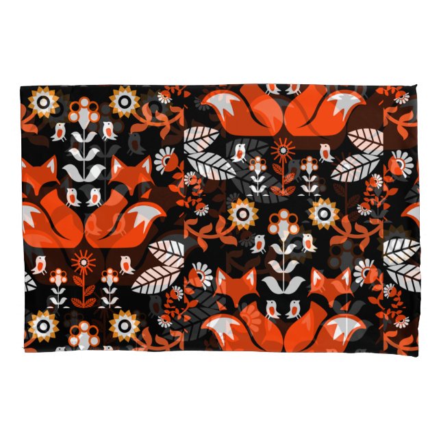 Fox Nordic Scandinavian Folk Art      Tablecloth Pillowcase (Front-Left)