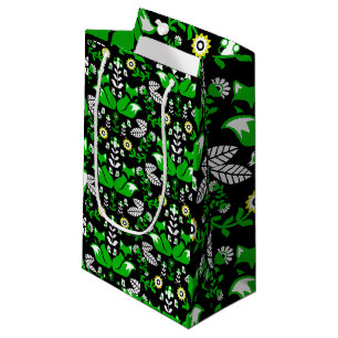 Fox Nordic Scandinavian Folk Art Tablecloth Small Gift Bag