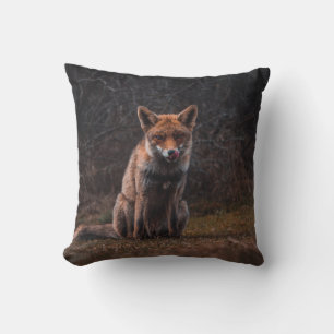 FOX ON GRASS FIELD CUSHION