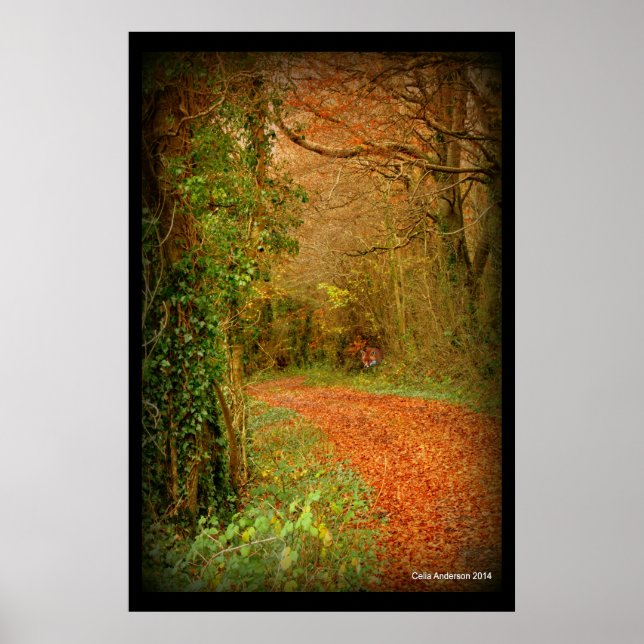 Fox on the Golden Path Poster ~ Fantasy (Front)