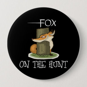 Fox On The Hunt 10 Cm Round Badge