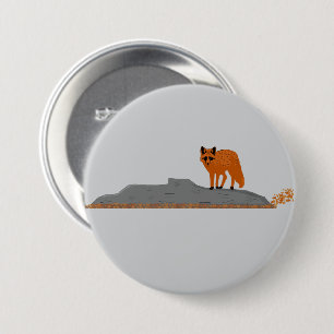 🦊 Fox on the Rock 7.5 Cm Round Badge