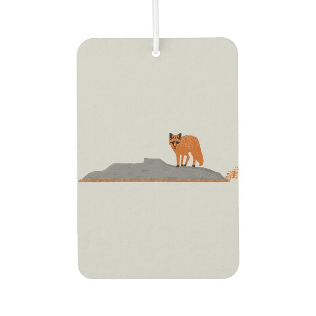 🦊 Fox on the Rock Car Air Freshener (Front)