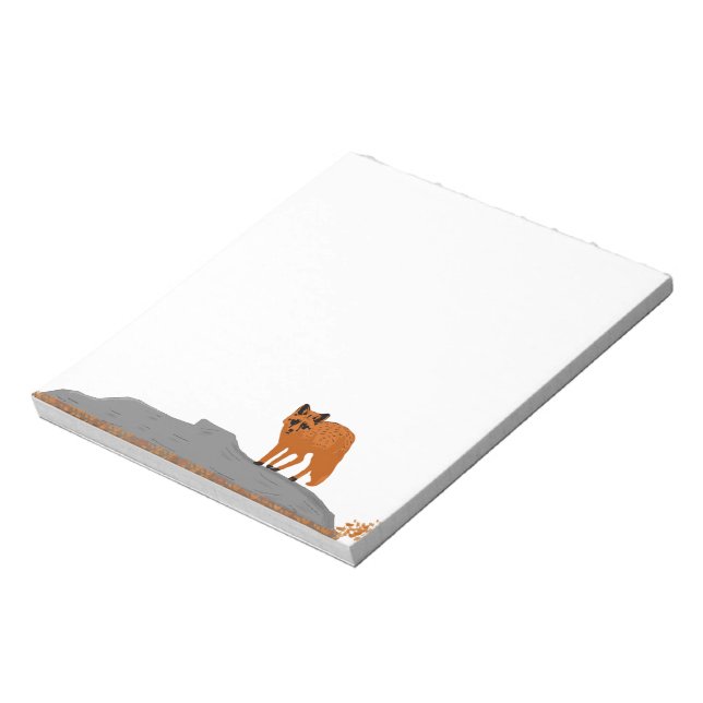 🦊 Fox on the Rock Notebook / Notepad  (Rotated)