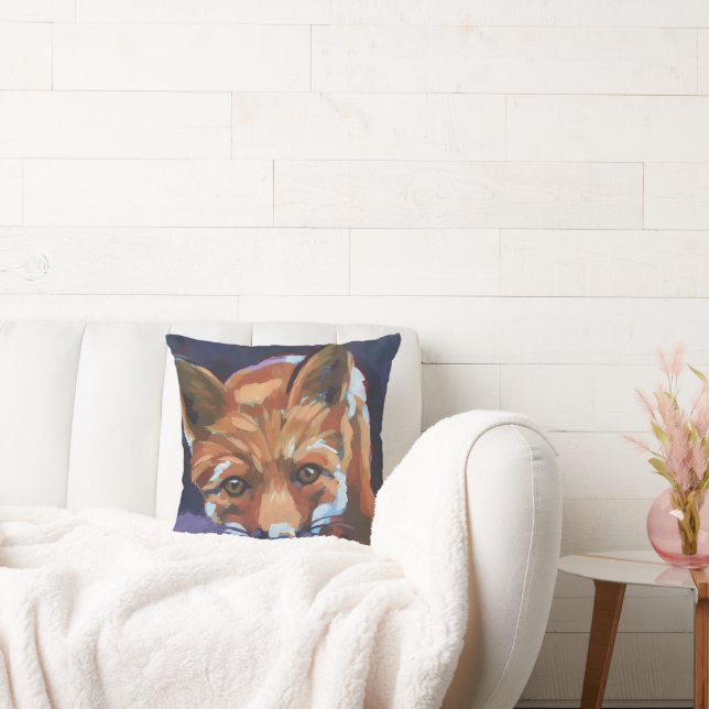 Fox Painting - GIft for Animal Lovers Cushion (Couch)