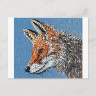 Fox Painting Postcard