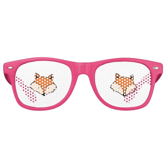 Fox pattern retro sunglasses (Front)