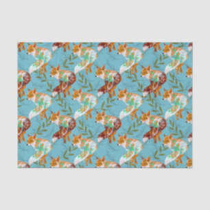 Fox Pattern Tissue Paper
