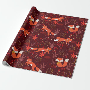 Fox Pattern Wrapping Paper