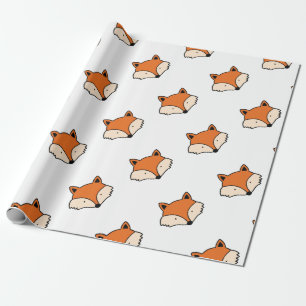 Fox pattern wrapping paper