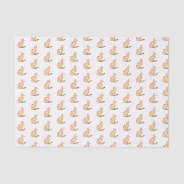 Fox Pattern Wrapping Papper Tissue Paper (Front)