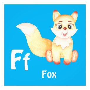 Fox personalise ABC: Letter F - Add Your Name Photo Print