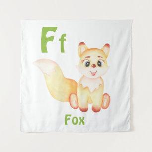 Fox personalise ABC: Letter F - Add Your Name Tapestry