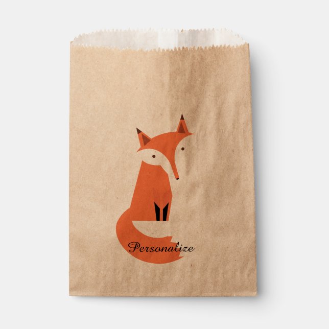 Fox Personalised Favour Bag (Front)