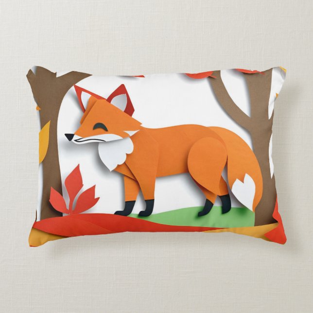 Fox Picture Cute Animal Custom Decorative Cushion (Front)
