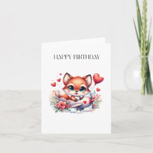 Fox Pilot Birthday Card