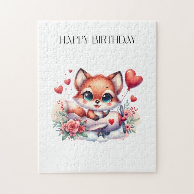Fox Pilot Birthday Jigsaw Puzzle (Vertical)