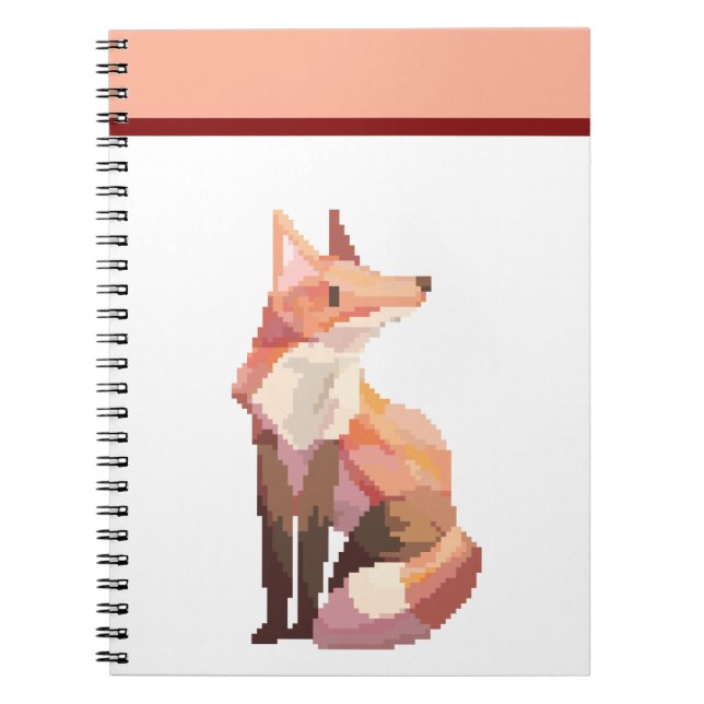 Fox, pixel art, Pixel Art Notebook (Front)