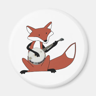 Fox Playing the Banjo Magnet