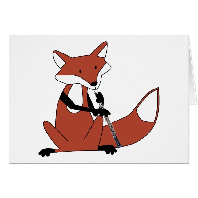 Fox Playing the Oboe (Front Horizontal)