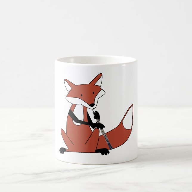 Fox Playing the Oboe Coffee Mug (Center)