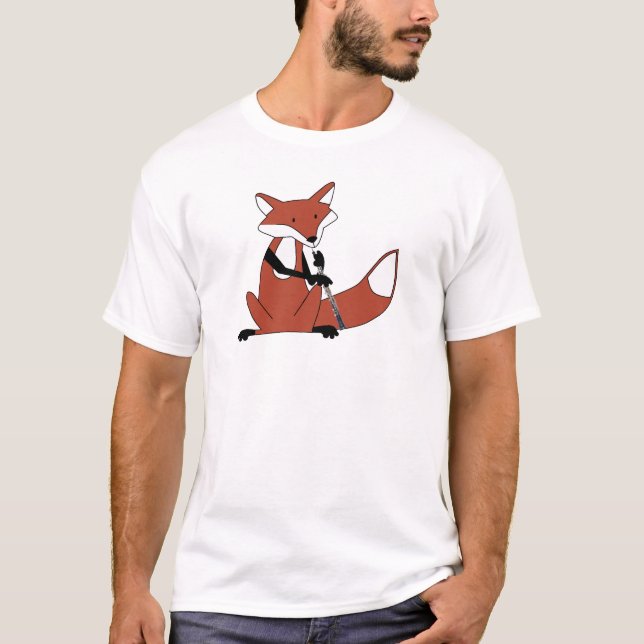 Fox Playing the Oboe T-Shirt (Front)