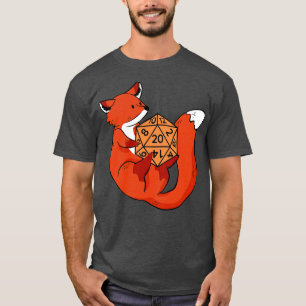 Fox Playing With D20 T-Shirt