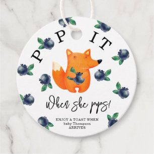Fox - Pop it! When she pops! Favour Tags