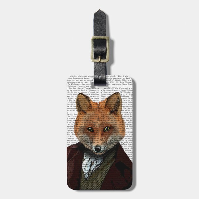 Fox Portrait 2 Luggage Tag (Front Vertical)