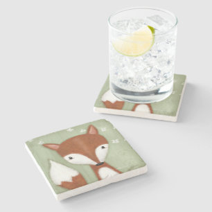 Fox Portrait Stone Coaster