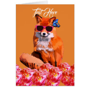 Fox Poster Custom Text Postcard