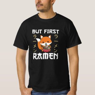 Fox Powered By Ramen Cute Kawaii Foxes T-Shirt