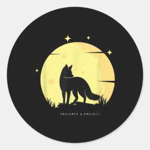 Fox Preserve &amp; Protect Climate Protection Envi Classic Round Sticker