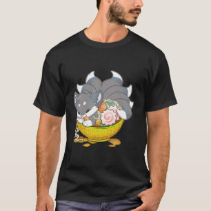 Fox Ramen Japanese Noodles Cute Kawaii Anime Gifts T-Shirt