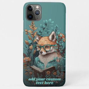 Fox Read Book Wildflower Cottagecore Floral Custom iPhone 11 Pro Max Case
