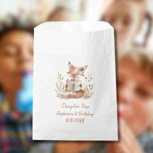 Fox Reading a Book Chapter One 1st Birthday Party  Favour Bag