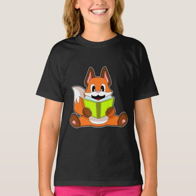 Fox Reading Book T-Shirt (Front)