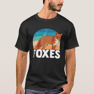 Fox Red Foxes Girls Smart Vintage Wildlife T-Shirt