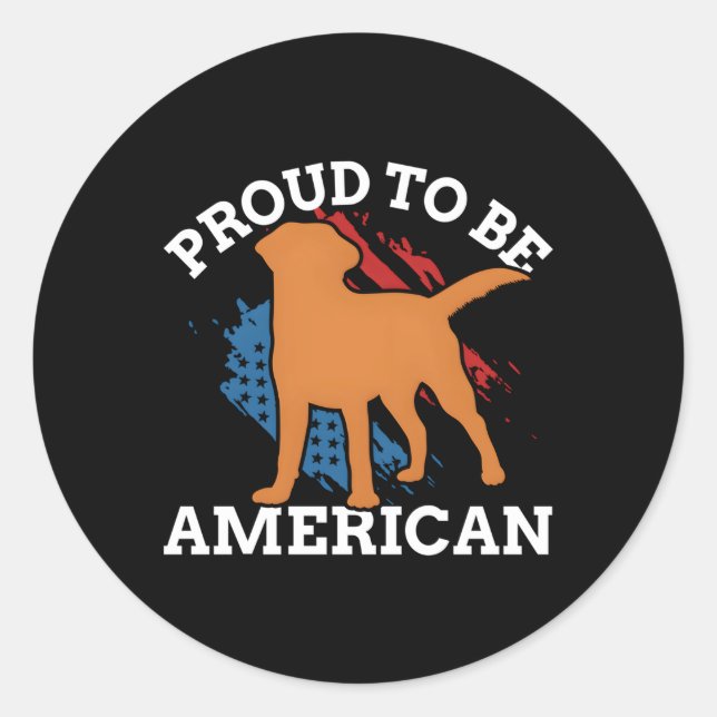 Fox Red Lab Mum Dad Labrador Retriever Flag Classic Round Sticker (Front)