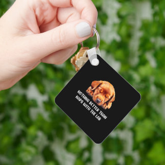 Fox Red Lab Mum Dad Napping Labrador Retriever Key Ring