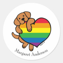 Fox Red Labrador Rainbow Pride