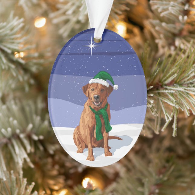Fox Red Labrador Retriever Christmas Dog Ornament (Tree)