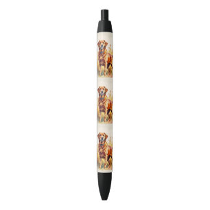 Fox Red Labrador Retriever Dog Black Ink Pen