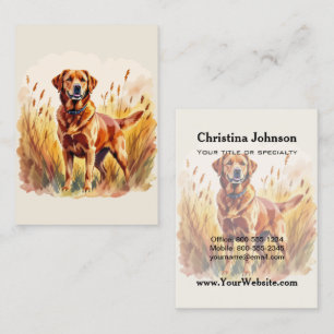 Fox Red Labrador Retriever Dog Business Card