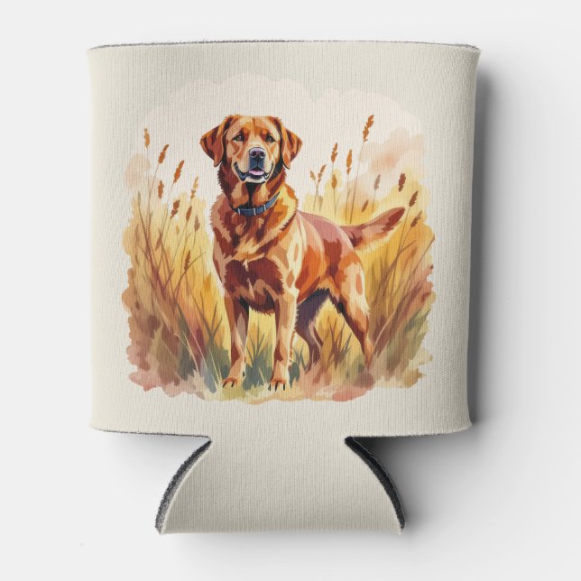 Fox Red Labrador Retriever Dog Can Cooler (Front)