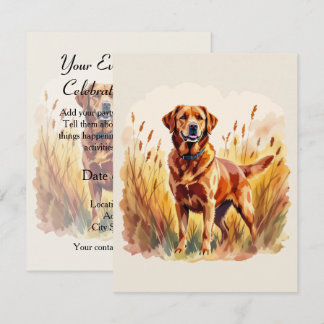 Fox Red Labrador Retriever Dog Invitation
