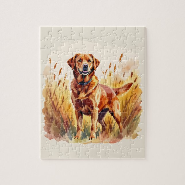 Fox Red Labrador Retriever Dog Jigsaw Puzzle (Vertical)