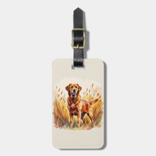 Fox Red Labrador Retriever Dog Luggage Tag